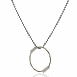 BALL & CHAIN NECKLACE - SILVER