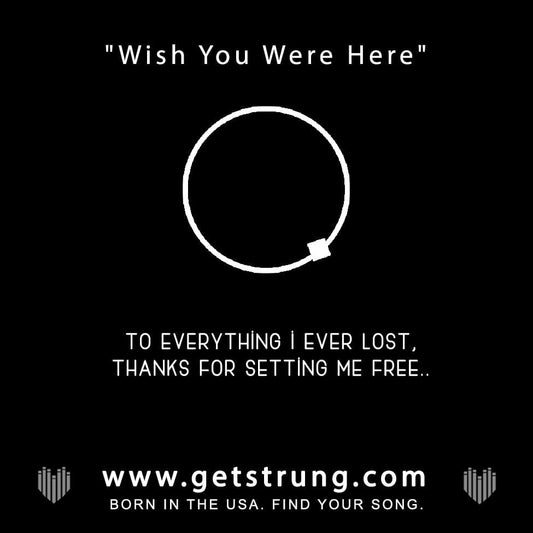 Inspired by the song "Wish You Were Here" guitar string bracelet Pink Floyd, Incubus