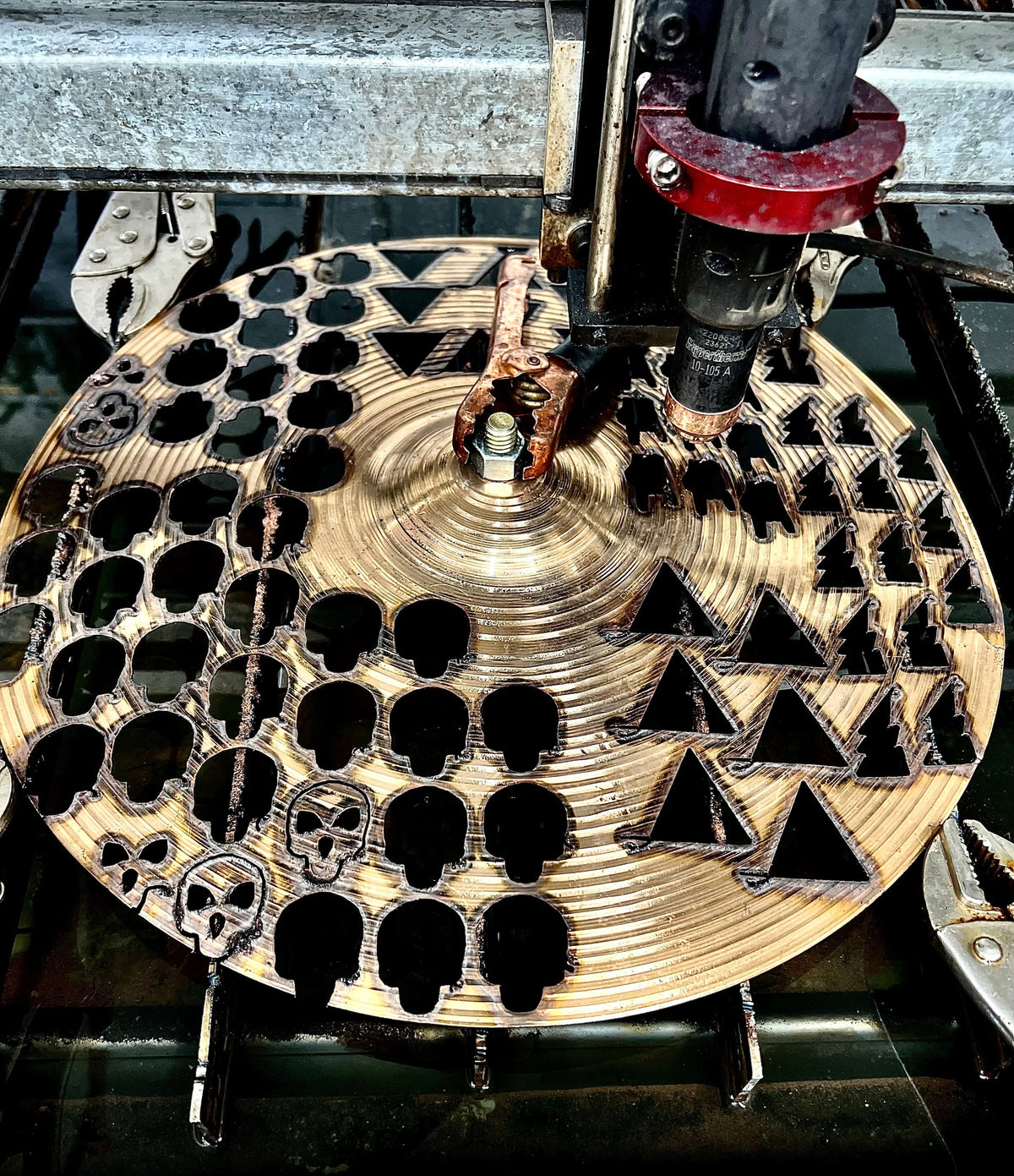 DRUM CYMBAL BALL & CHAIN NECKLACE - TRIANGLE
