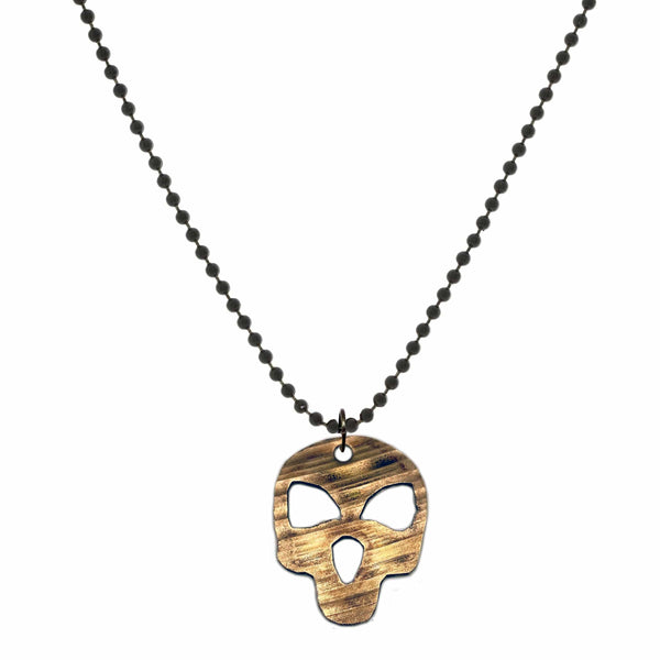 DRUM CYMBAL BALL & CHAIN NECKLACE - SKULL