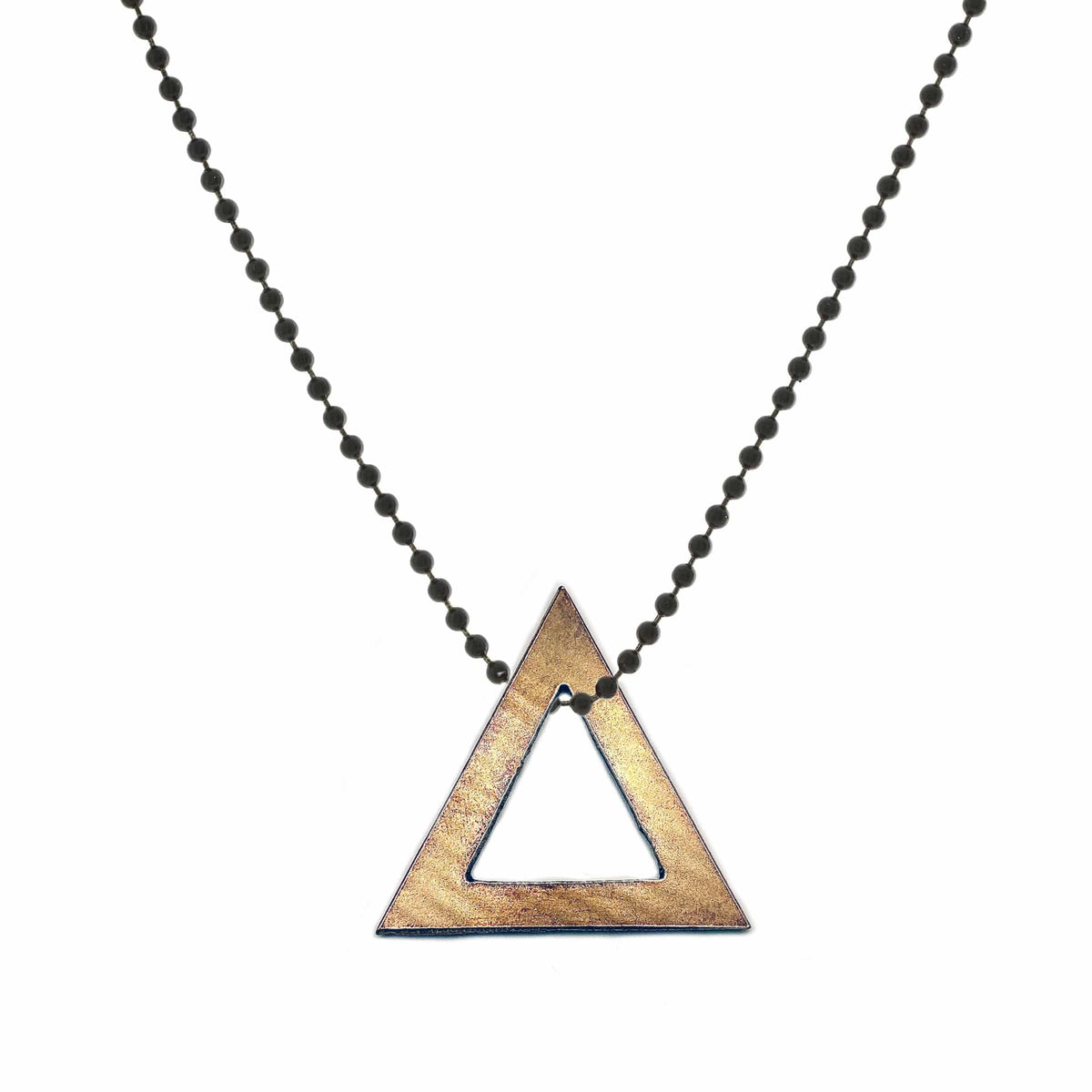 DRUM CYMBAL BALL & CHAIN NECKLACE - TRIANGLE