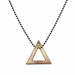 DRUM CYMBAL BALL & CHAIN NECKLACE - TRIANGLE