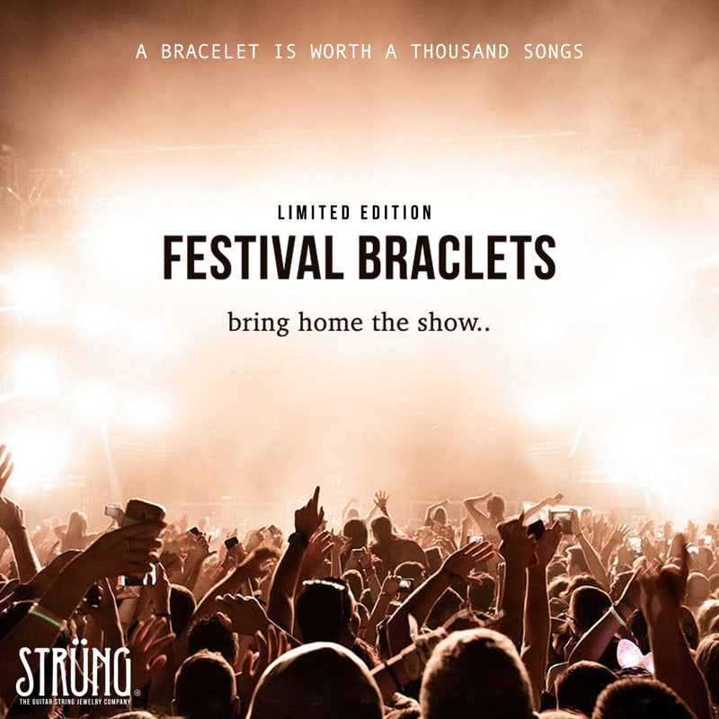 Strung official festival bracelets, guitar strings, Rock Fest, Rock the Rockfest, Welcome to Rockville, Louder than Life