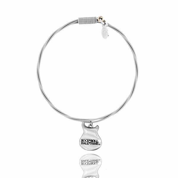 The official rock & roll hall of fame guitar string bracelet by Strung. 