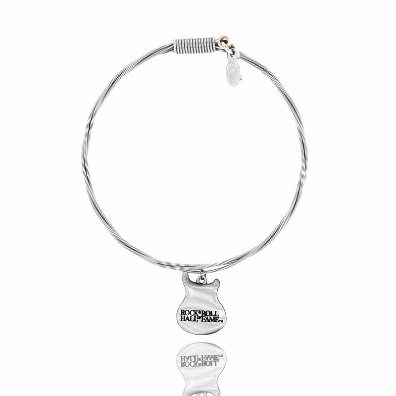 The official rock & roll hall of fame guitar string bracelet by Strung. 