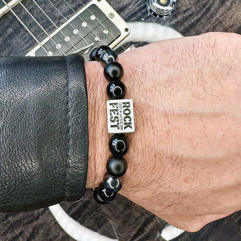 Official festival bracelet of Rock Fest 2024 Cadott, WI The Rocker Bracelet Guitar String Strung Official Get Strung