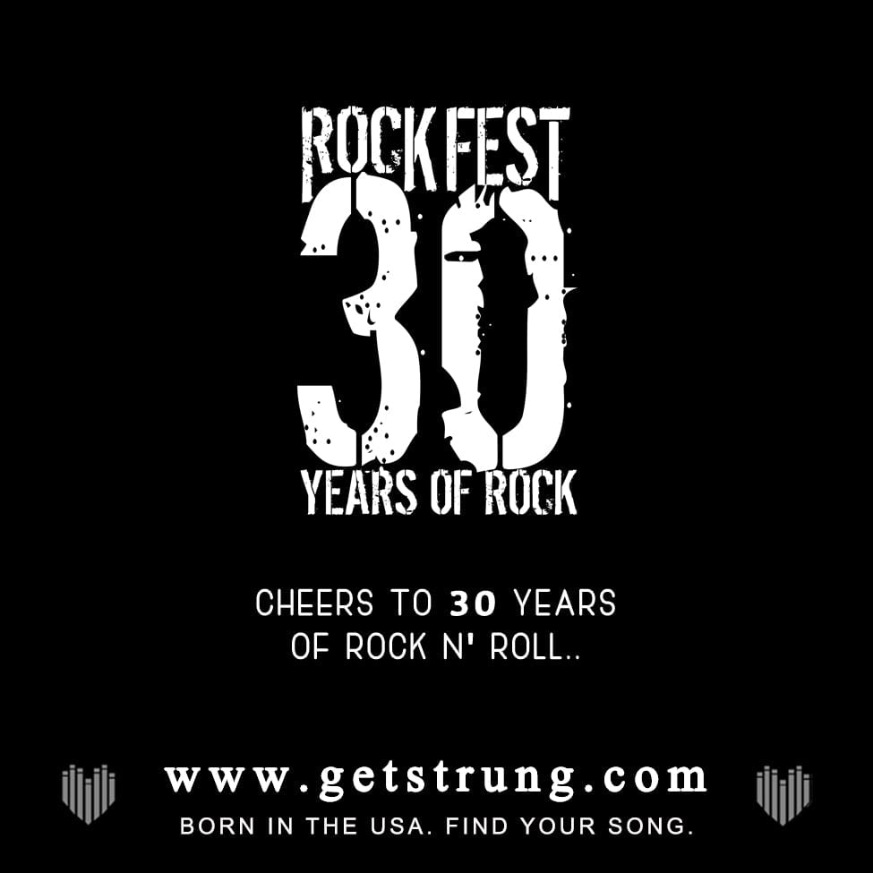 Official festival bracelet of Rock Fest 2024 Cadott, WI The Rocker Bracelet Guitar String Strung Official Get Strung