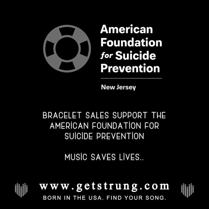 The official bracelet of Rock the Rockfest 2024, Strung, Get Strung, Strung Official, Suicide Prevention Bracelet, American Foundation for Suicide Prevention, Staind, Seether, The Struts