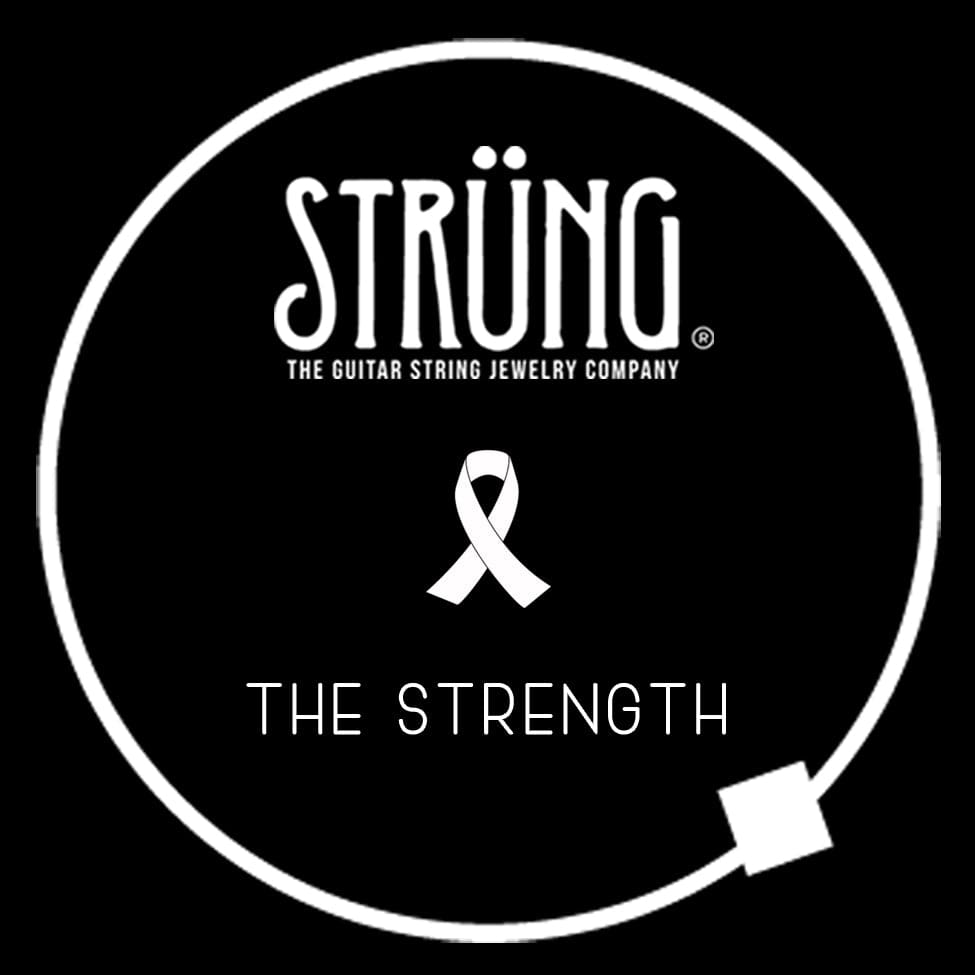 The Strength bracelet is here for breast cancer awareness month. Proceeds go toward the non profit organization Fuck Cancer. Pink Tigers Eye Stone Beaded Bracelet Strung Guitar String Hand Made
