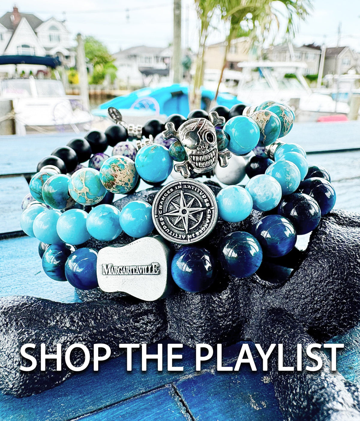 Margaritaville, Jimmy Buffett Bracelet, Parrot Head Bracelet, Guitar String Jewelry, Get Strung, Strung Official, Strung, Fins, Fins Up, Fins to the Left, Fins to the Right, Bubbles Up Bracelet, Flip Flop Bracelet