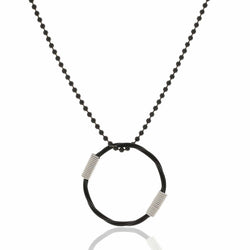 BALL & CHAIN NECKLACE - BLACK