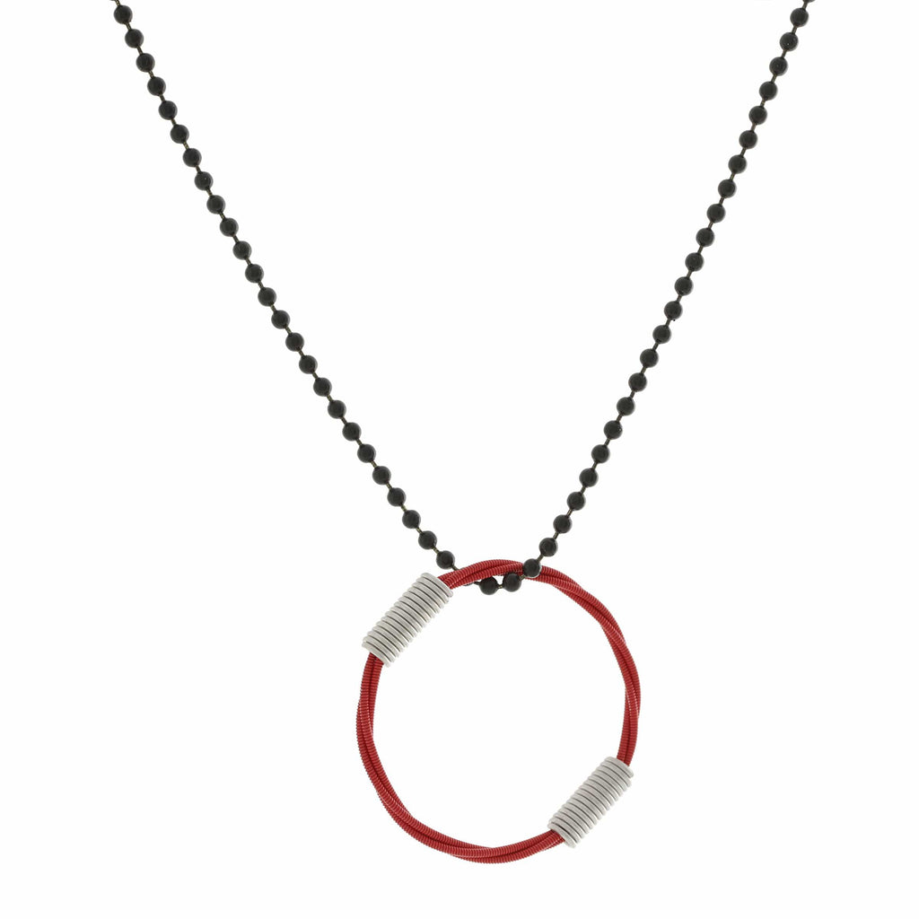 BALL & CHAIN NECKLACE - RED