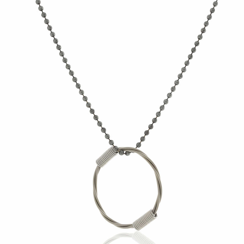 BALL & CHAIN NECKLACE - SILVER
