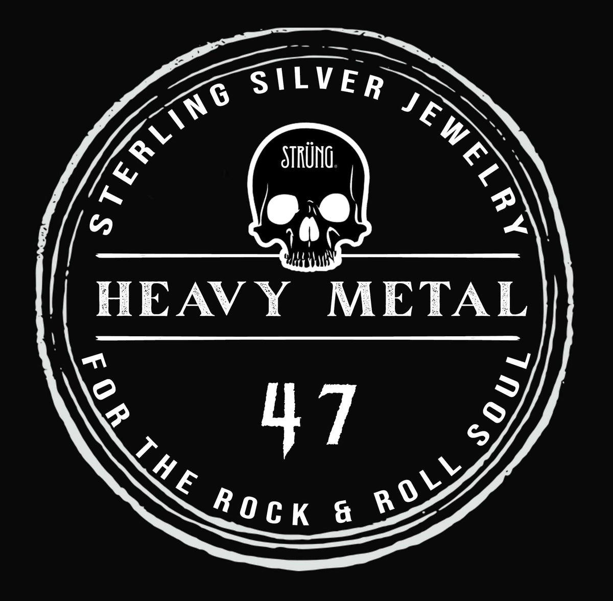 Strung Guitar String Jewelry Sterling Silver Rock Hand Break Through Skull Necklace