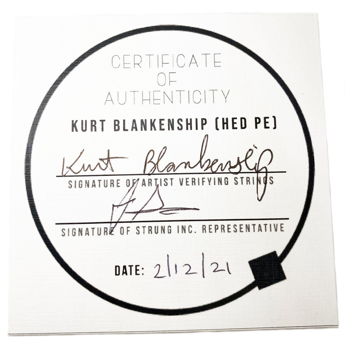 KURT BLANKENSHIP OF HED PE BASS GUITAR NECKLACE