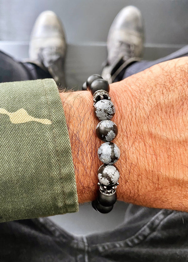 Strung the Guitar String Jewelry Company Guitar String Bracelet The Eternal Inspired by the song Black Hole Sun, Sound Garden, Gift For Musician, Gift for Guitarist, Gift for Music Lover, Black Onyx Beads, Rock Bracelet