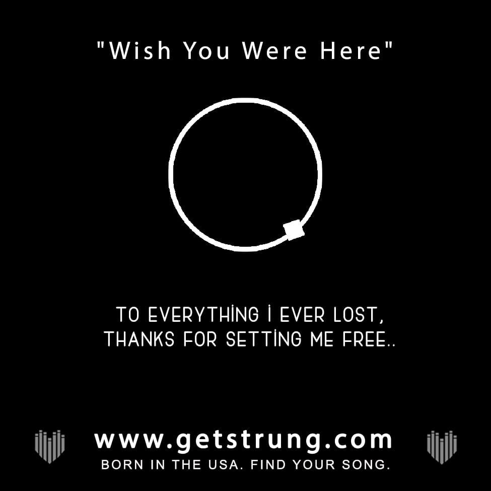 Inspired by the song "Wish You Were Here" guitar string bracelet Pink Floyd, Incubus